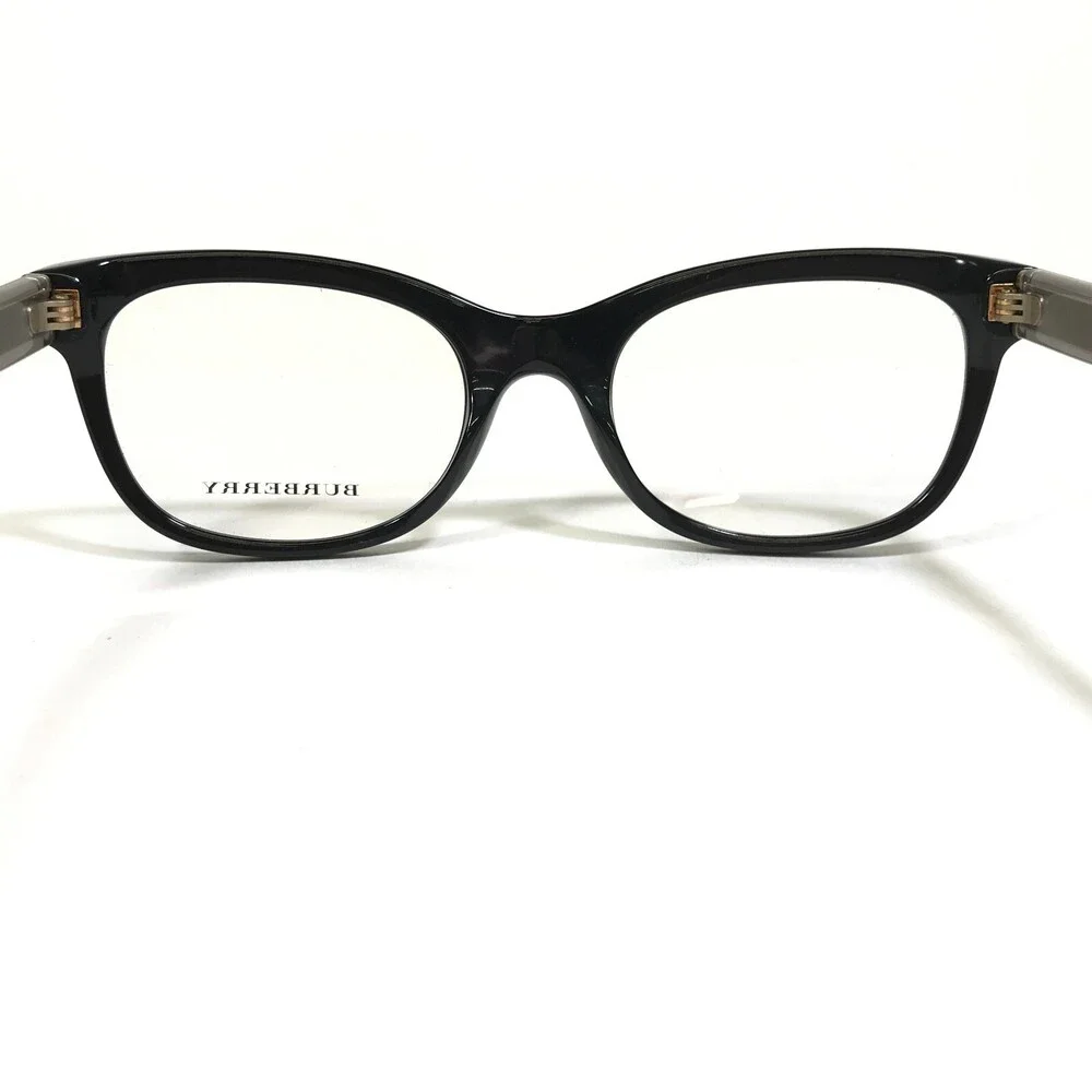 Burberry Eyeglasses Frames B2213 3001 Gray Nova Check Black Cat Eye 51-20-140